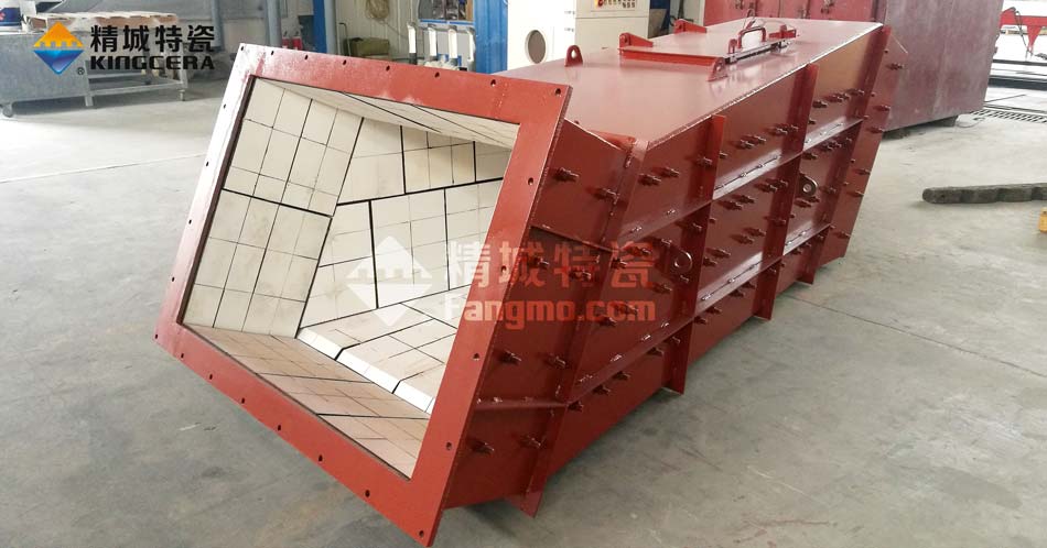 Z6尊龙凯时特瓷溜槽耐磨陶瓷衬板