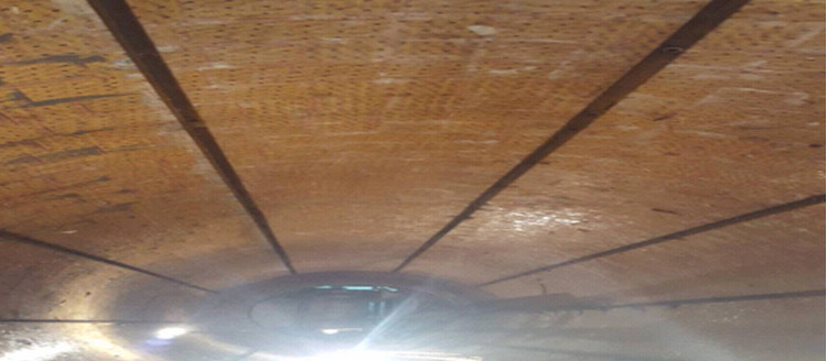 湖北某烧结厂圆筒混淆机使用Z6尊龙凯时耐磨陶瓷衬板